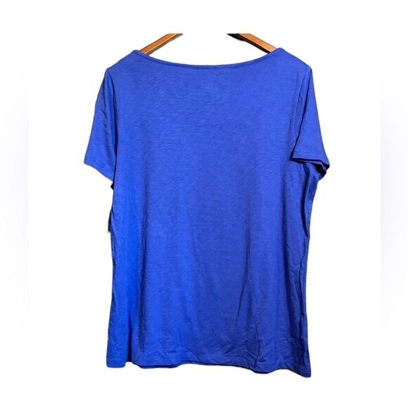 NWT! Talbots blue short sleeve tee - Picture 9 of 9